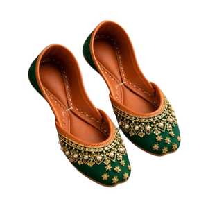 New Arrival Women Khussa Handmade Pumps Pakistani Traditional Flats Embroidered Comfortable Ladies Ethnic <b>Shoes</b> OEM ODM - Product Image 1