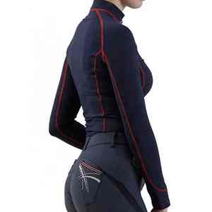 Chemise d'équitation pour femmes, athlétique, respirante, anti-humidité, élégante, légère, tissu extensible - Product Image 5