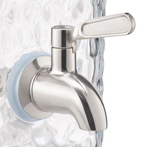 Set di 2 Dispenser per Bevande in Acciaio Inox da 1,5 Galloni con Supporto in Metallo, Erogatore di Succo in Vetro per Feste - Product Image 3