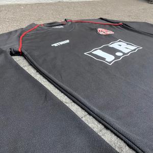 Camiseta de Fútbol de Manga Larga Negra y Roja con Nombre del Equipo Hurricane Edición Tormenta, Ropa Deportiva Premium Transpirable 100% Poliéster - Product Image 6