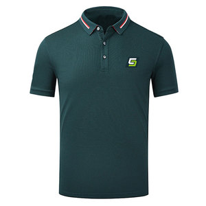 เสื้อเชิ้ตผู้ชายทรงโมเดิร์น ผ้าโพลีเอสเตอร์/คอตตอนผสม แขนสั้น สำหรับฤดูร้อน แห้งเร็ว ผ้าฟลีซเนื้อนุ่ม พิมพ์ลายด้วยเทคนิคฮีททรานเฟอร์ - Product Image 1