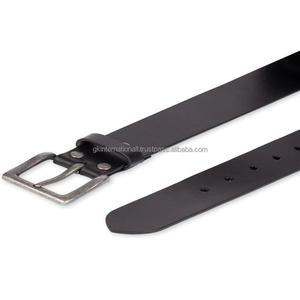 Ceinture décontractée en cuir véritable vintage G.K. INTERNATIONAL pour hommes, boucle en alliage de zinc, écologique, durable, unisexe, tendance - Product Image 6