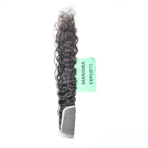 ผมต่อแบบดิบ 100% จากวัดในอินเดีย แบบไม่ผ่านกระบวนการ  แบบ Double Weft Bundles  พร้อม Closure ขนาด 5*5  แบบลอนธรรมชาติ สีดำ - Product Image 4