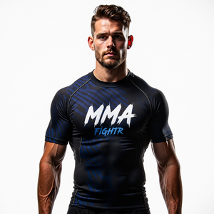 เสื้อรัดกล้ามเนื้อ MMA แบบระบายอากาศได้ดี พรีเมียมสั่งทำพิเศษ สำหรับการฝึกซ้อมแบบ No Gi Grappling, BJJ, ยิวยิตสู แห้งเร็ว เหมาะสำหรับการออกกำลังกาย - Product Image 2