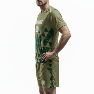 Uniforme de fútbol personalizado al por mayor, camiseta de fútbol sublimada con estampado y pantalones cortos con nombre de equipo personalizado - Product Image 3