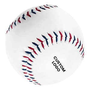 Nuevo Diseño de Pelota de Béisbol Personalizada con Logotipo, Blanca con Costuras Rojas y Azules, Pelota de Entrenamiento Estándar, Diseño Duradero, Empaque de 1 Pieza - Product Image 3