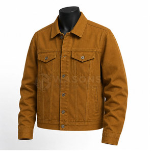 100% Cotton Made Men Winter <b>Trucker</b> <b>Jacket</b> High Quality Best Selling Soft Breathable Fabric Front Logo - Product Image 3