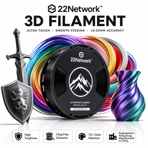 Filament d'imprimante 3D ABS marron 22 Network, 1,75 mm, 1 kg, qualité industrielle, haute résistance - Product Image 5