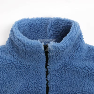 Unisex Top Trending Bean's Recycled <b>Sherpa</b> <b>Fleece</b> Jacket ODM Private Label Warm All-Season Outdoor Full-Zip Customizable Colors - Product Image 3