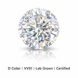 เพชรทรงกลมเพาะเลี้ยง สีขาว D ความสะอาด VVS1 รับรองโดย IGI เพชรเม็ดเดี่ยวสำหรับทำเครื่องประดับ ขายส่ง ราคาดีที่สุด - Product Image 2