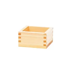 Precio al por mayor Taza de sake de madera Caja Masu para el presente, Novedad, Productos originales Taza cuadrada de madera Hinoki