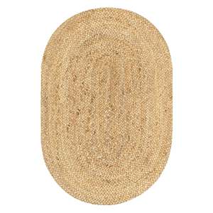 Alfombra Ovalada de Yute Hecha a Mano, Ecológica, Moderna y Duradera, Personalizada, para Áreas de Alto Tráfico, Alfombra para Sala de Estar, Tejido Resistente, Diseño Robusto, Duradera - Product Image 5