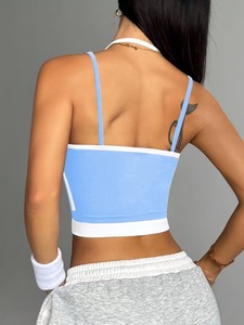 Ladies High Support Piping Trimmed Running <b>Bra</b> | <b>Open</b> Back Crisscross Straps | Sweat-Wicking Nylon Spandex Blend OEM Service - Product Image 6