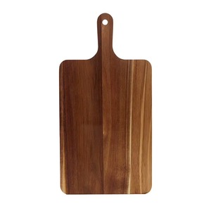 Planche à découper rectangulaire en bois naturel écologique REHMAN CRAFT avec poignée intégrée et trou de suspension - Product Image 2