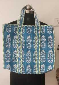 Sac fourre-tout en coton fait main de grande taille, matelassé, avec fermeture éclair, pour voyage, usage quotidien, tendance, par le fabricant grossiste - Product Image 6