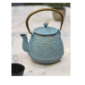 Tetera de hierro fundido verde al por mayor con tapa, tetera decorativa de hierro y acero inoxidable para decoración del hogar, hotel o restaurante. - Product Image 4