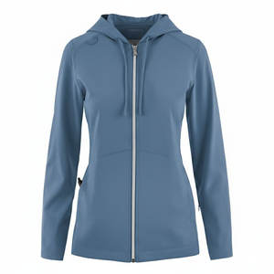 Blouse médicale à manches longues pour femme, veste zippée intégrale, uniforme d'infirmière, manteau de travail pour dentiste, hôpital, médecin, blouses souples - Product Image 2