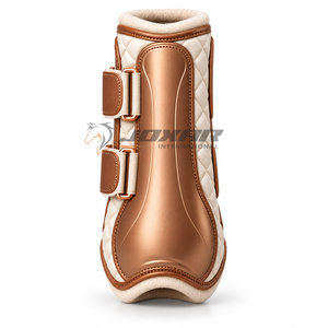 Botas elegantes para cepillar el pelaje del caballo que proporcionan una cómoda cobertura para las patas, movimiento flexible y un cierre seguro para la equitación. - Product Image 1