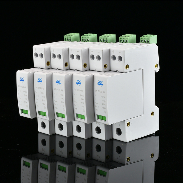 RS485 Surge Protection DC 12V/24V/48V 2P 20-40KA Surge Protection Home Surge Protector