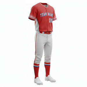 Uniforme de Béisbol Personalizable de Poliéster de Secado Rápido y Transpirable, Pantalón y Camiseta de Alta Calidad con Impresión por Transferencia de Calor y Antibacteriano en la Parte Delantera - Product Image 5