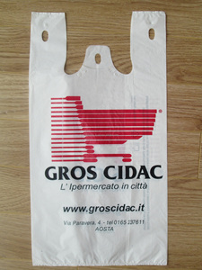 Personalizado propio logotipo impreso plástico compras camiseta chaleco bolsas - Product Image 6