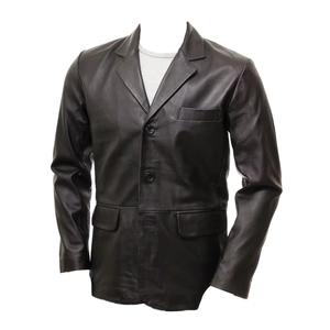 Blouson unisexe en cuir de vachette, coupe ajustée, style motard, imperméable, écologique, toucher doux, fermeture éclair, vêtement d'extérieur tendance pour l'hiver - Product Image 2