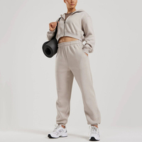 Pantalon de survêtement d'hiver pour femme de qualité supérieure, couleur unie, taille mi-haute élastique, décontracté, coupe oversize