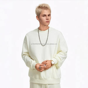 Sudadera Unisex de Alta Calidad, 360G, Color Sólido Básico, Cuello Redondo Extra Grande, Informal, Tallas Grandes, Sudaderas con y sin Capucha para Hombre - Product Image 3