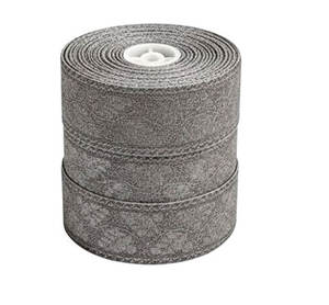 Antique Silver Customized Oak Leaf Lace Bullion Braid with <b>Water</b> Soluble Feature for Garment & Bags - Product Image 1