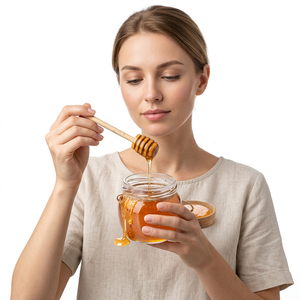 Mango Wood Honey Dipper <b>Mirror</b> Long Handle Fine Grooves Handmade Food Safe Eco Friendly Mixing Stirrer Stick Reusable Wedding - Product Image 1