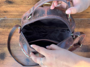 Nuevo bolso cruzado de cantimplora de cuero con herramientas con mochilas para mujer, bolso de mano oculto de cuero de vaca occidental de gran capacidad - Product Image 4