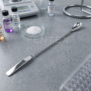 Espátula de Laboratorio de Doble Extremo FENTEX de Acero Inoxidable 18/8 para Mezclar Polvos y Pastas de Gel - Product Image 4