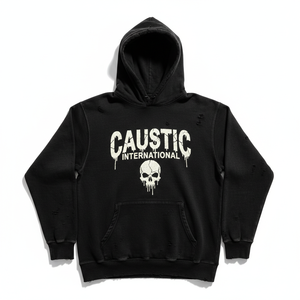 Sudadera con capucha de algodón grueso, estilo vintage, con efecto desgastado, lavado ácido, oversize, para hombre, estilo urbano, con dobladillo rasgado, OEM - Product Image 1