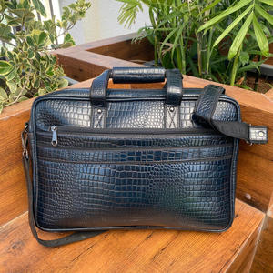 Nuevo maletín portátil personalizable de cuero genuino con patrón de cocodrilo, bolso para ordenador portátil, Mensajero de hombro de negocios, bolsos para ordenador portátil de oficina - Product Image 5