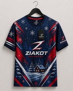 ZIAKOT industry Nouveau design T-shirt de performance personnalisé noir et cramoisi pour homme - Product Image 6