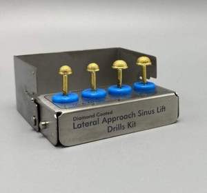 Dental Implant Diamond Golden Lateral Approach <b>Reamer</b> Bur Bone Shape Sinus Lift Instrument Set Stainless Steel By Grip Surgical - Product Image 3