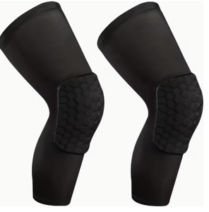Genouillère orthopédique hexagonale de compression, support respirant antidérapant pour la jambe, protection en mélange de spandex unisexe pour la course à pied - Product Image 3