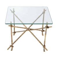 Table basse en métal avec plateau en verre, table basse moderne de luxe noire pour salon, mobilier de maison, table de bar très vendue, qualité supérieure