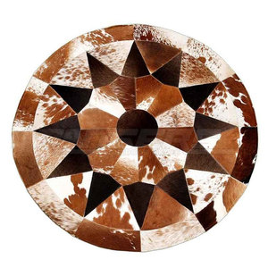 Cowhide Rugs Handmade Leather Rug Natural Finish Durable <b>Floor</b> <b>Covering</b> For Living Room Decoration - Product Image 4
