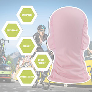 Balaclava unisexe rose, couvre-visage intégral, respirant, imperméable, polyester/coton, pour le ski en plein air, pour adultes, 56-58 cm - Product Image 4