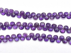 Cuentas facetadas de amatista AAA de 5 mm en forma de corazón, amatista natural de color púrpura intenso, piedras semipreciosas sueltas para la fabricación de joyería. - Product Image 3