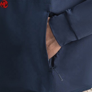 Pull de golf à col zippé pour homme, manches longues, sweat-shirt de sport respirant, séchage rapide, coupe-vent, polyester/coton, uni - Product Image 4