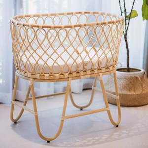 Cuna de madera para bebé, cunas de caña natural, cuna de ratán de gran venta, moisés al por mayor para bebés - Product Image 3