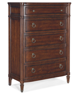 Mahogany Drawer Chest with Brass Handles for Home Bedroom Hotel & Apartment Quality Panel Live Room Furniture - Product Image 2