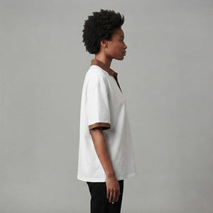 Polos de mujer de alta calidad, transpirables, de secado rápido, tejidos en 100% algodón, para uso casual, con logo impreso personalizado, estilo streetwear. - Product Image 2
