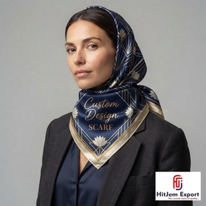 Pañuelo Cuadrado Personalizado con Impresión Refinada, Tacto de Seda Suave, Chal de Moda, Envoltura para la Cabeza, Fabricante y Proveedor Textil de Marca Privada OEM ODM - Product Image 5