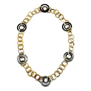 Collar de cadena de eslabones clásico Unisex de alta calidad elegante hecho a mano cuerno de búfalo elegante regalo de aniversario para hombres y mujeres - Product Image 1