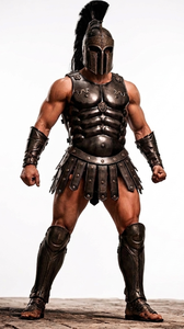 ชุดเกราะสปาร์ตันยุคกลางพร้อมเสื้อเกราะป้องกันอก หมวก ชุดป้องกันขา และปลอกแขน  ชุดประดับตกแต่งและชุดคอสตูมฮาโลวีน - Product Image 2