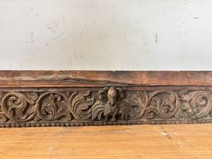 Panel de Madera de Teca Antigua con Grabado Fino, Estilo Moderno de Mediados de Siglo, Artesanía, Decoración de Pared para Hogar u Oficina, Muebles de Exterior - Product Image 4