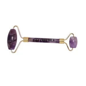Amethyst Roller Face Facial Roller for Face Massager Crystals Healing Stones massage roller Genuine Crystal Excellent Quality